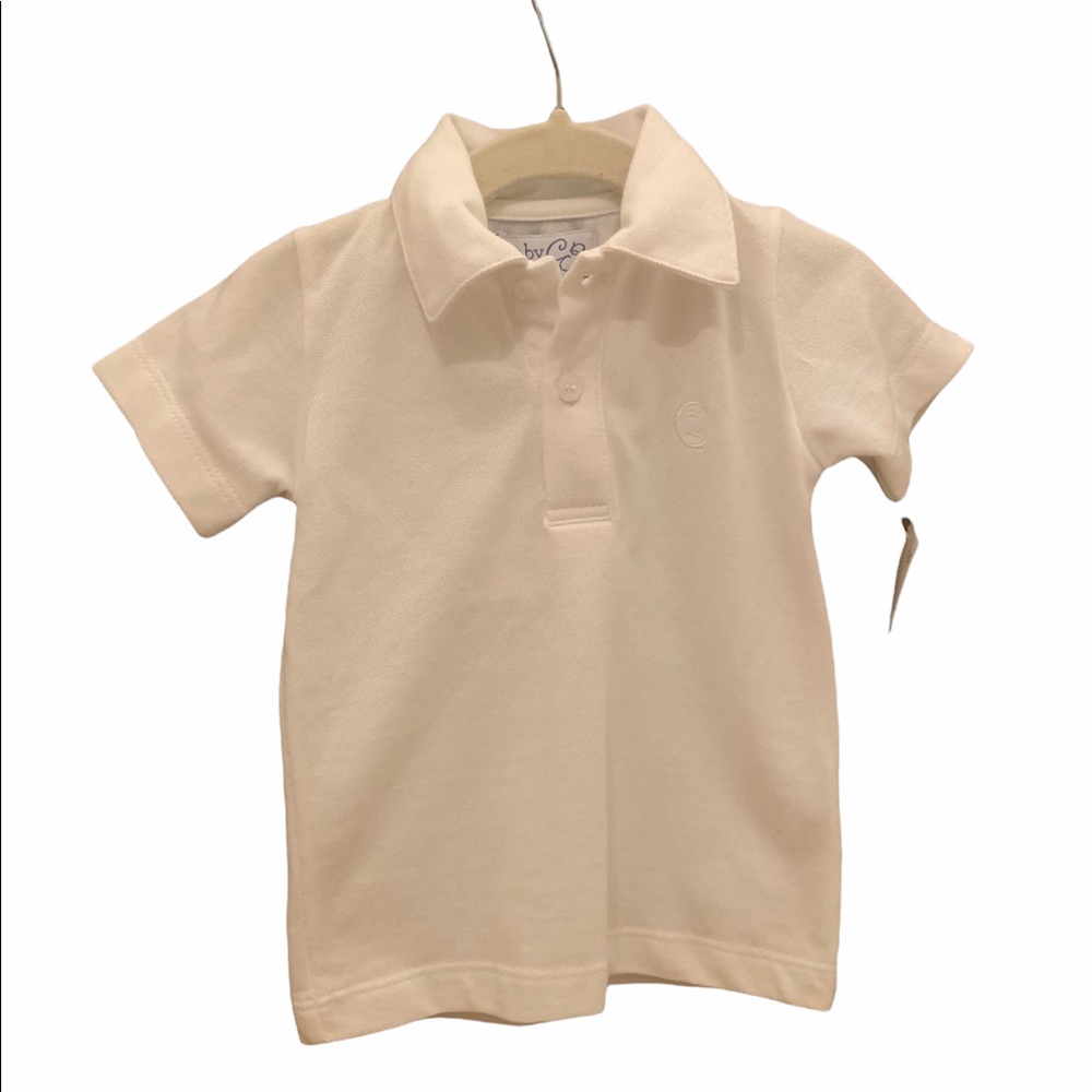 Baby CZ White Polo Cotton Shirt